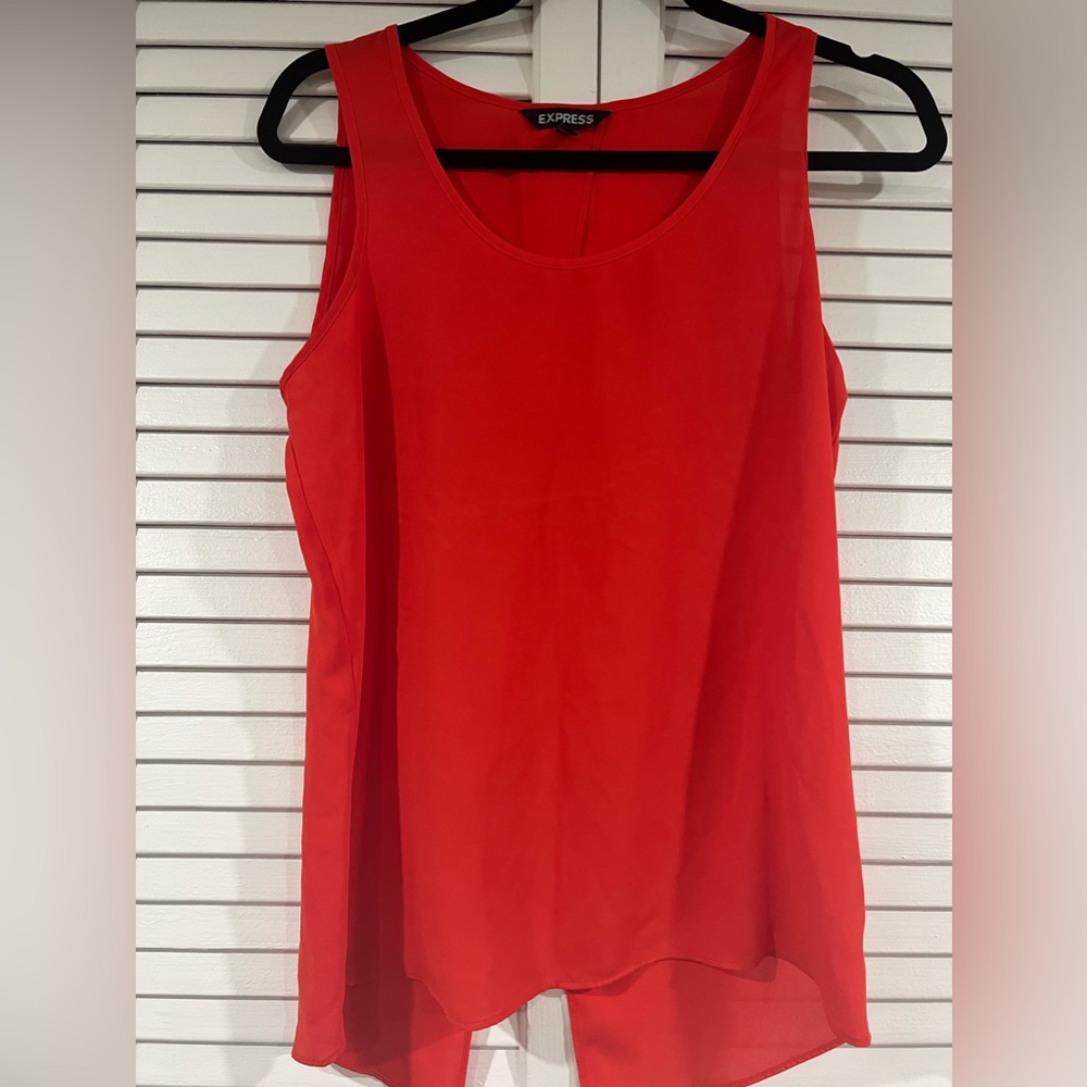 Express Sleeveless Top with Slit Back